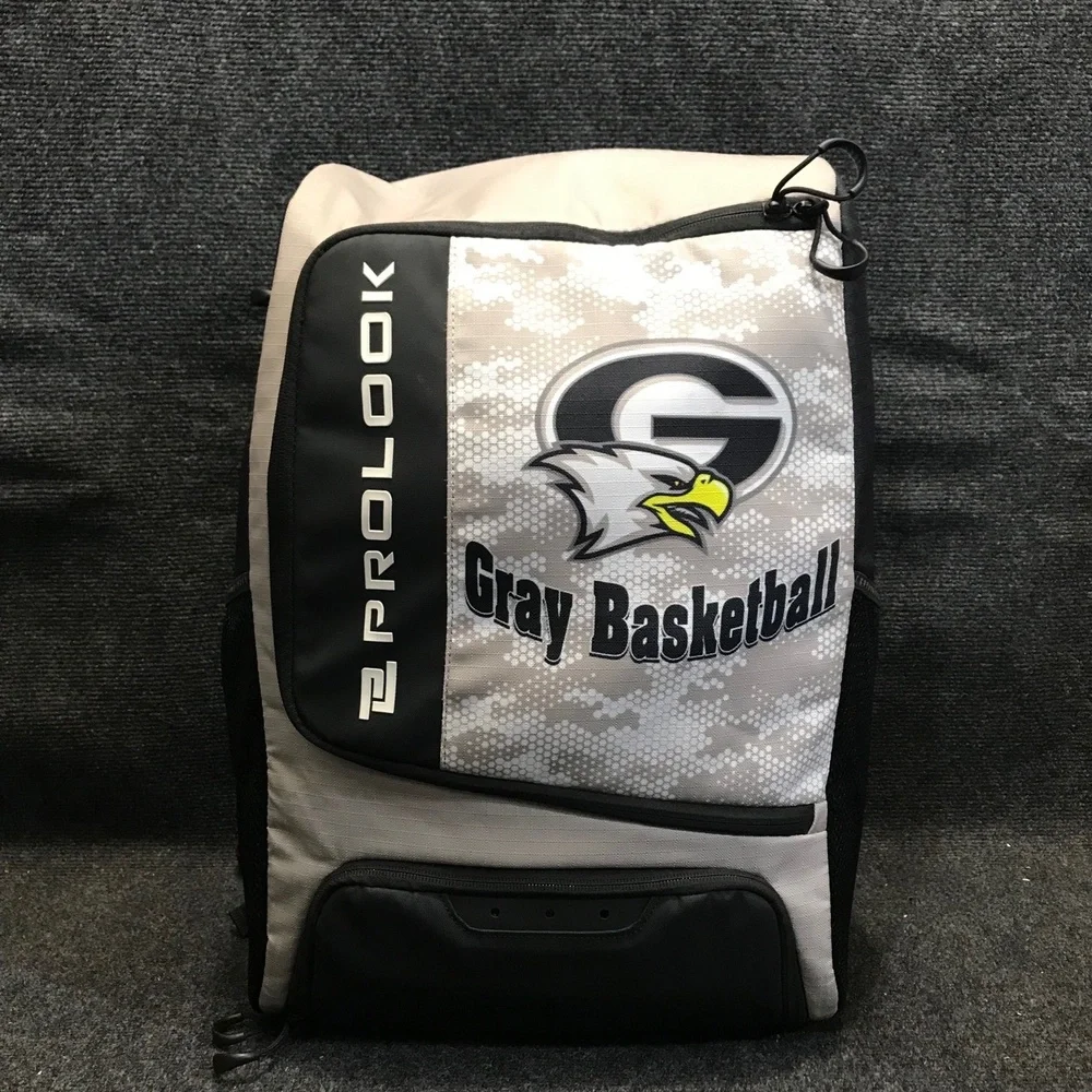 PROLOOK Sports Gray Collegiate Basketball Team Bag Black‎ Camouflage Backpack